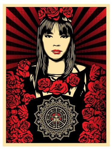 Rose Girl  by Shepard Fairey