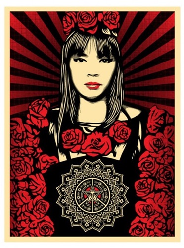 Rose Girl  by Shepard Fairey