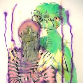 ET And Osama (Hand-Painted Multiple) by Harmony Korine