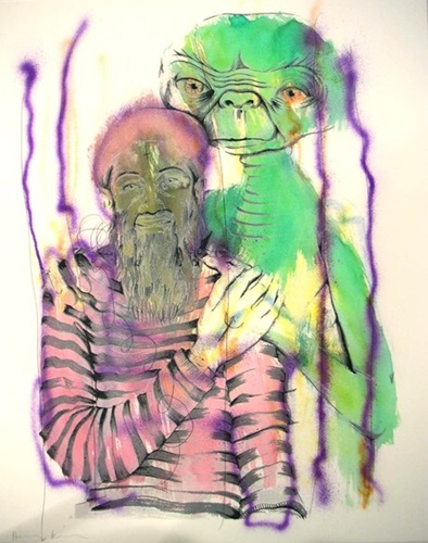 ET And Osama (Hand-Painted Multiple) by Harmony Korine