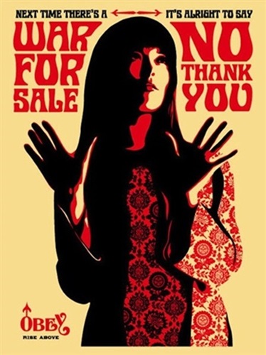 War For Sale (Cream) by Shepard Fairey