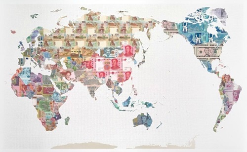 Money Map Of The World - China  by Justine Smith
