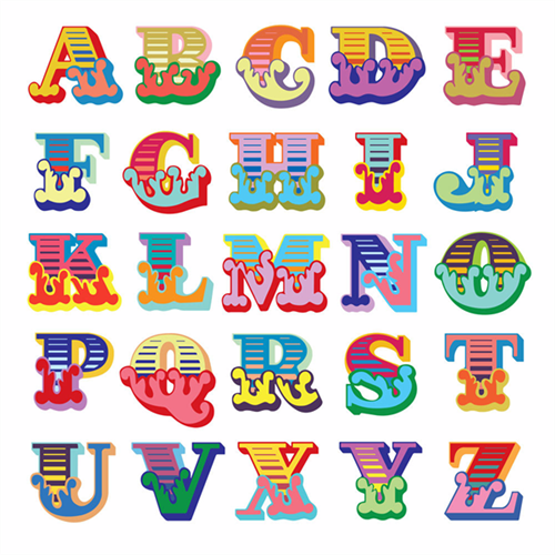 Circus Alphabet (White) by Ben Eine