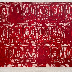 Untitled Anxious Red by Rashid Johnson