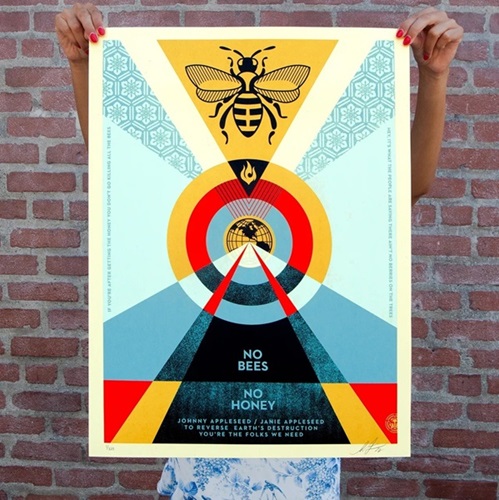 No Bees No Honey  by Shepard Fairey