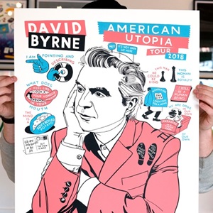 David Byrne Gig Poster by Steve Powers Editioned artwork | Art