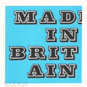 Mad In Britain (Blue) by Ben Eine