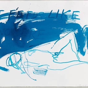 Blue Figure III by Tracey Emin