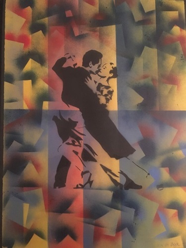 Last Tango (Hand-Painted Multiple) by Blek Le Rat