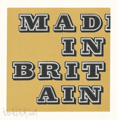Mad In Britain (Gold) by Ben Eine