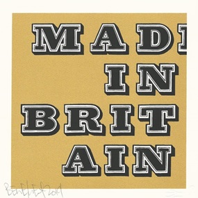 Mad In Britain (Gold) by Ben Eine