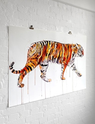 Sumatran Tiger (Gold Leaf) by Dave White