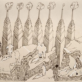 Digging Luxury Caves In Picturesque Hills by Stanley Donwood | Thom Yorke