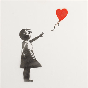 Girl With Balloon (Square Canvas Edition) by Banksy