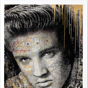 King Of Rock (Gold) by Mr Brainwash