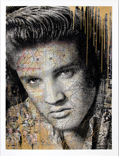 King Of Rock (Gold) by Mr Brainwash