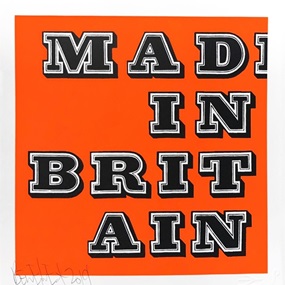 Mad In Britain (Fluoro Orange) by Ben Eine