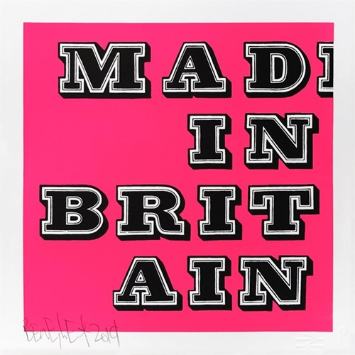 Mad In Britain (Fluoro Pink) by Ben Eine