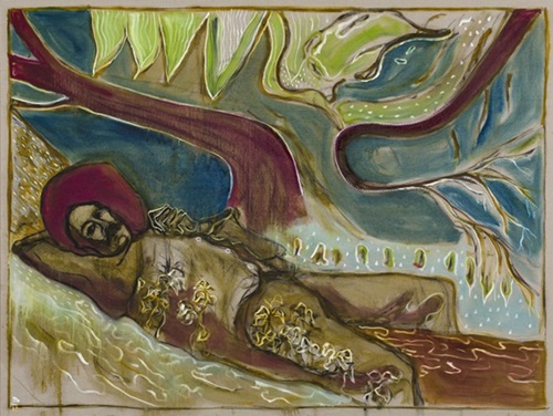 Man Reclining On A Willow Tree, Kroonstad 1901  by Billy Childish
