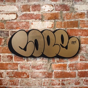Classic Woodcut Throw-Up (Gold 35th Anniversary Edition) by Cope2