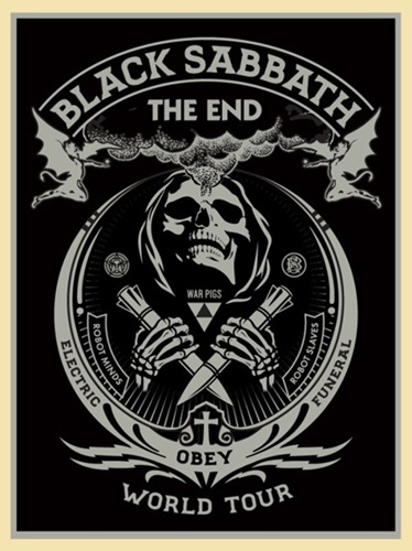 Black Sabbath - The End (Silver) by Shepard Fairey