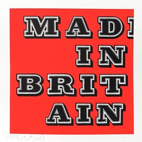 Mad In Britain (Fluoro Red) by Ben Eine