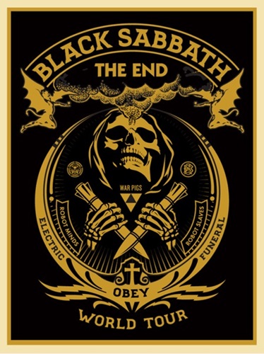 Black Sabbath - The End (Gold) by Shepard Fairey