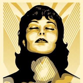 Wake Up (Cream) by Shepard Fairey