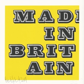 Mad In Britain (Yellow) by Ben Eine