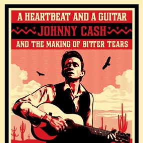 A Heartbeat And A Guitar - Johnny Cash by Shepard Fairey