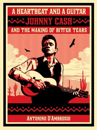 A Heartbeat And A Guitar - Johnny Cash  by Shepard Fairey