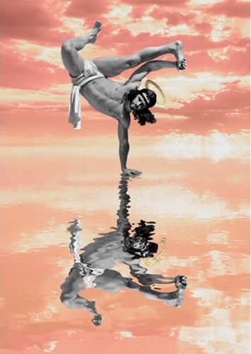 Breakdancing Jesus On Water (Peaches & Cream) by Cosmo Sarson