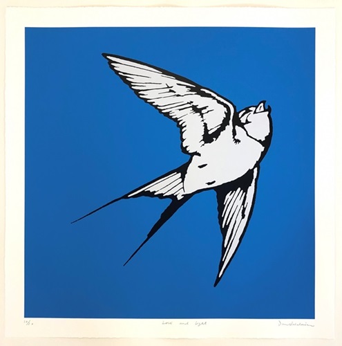 Love And Light (Blue & Pale Grey) by Dan Baldwin