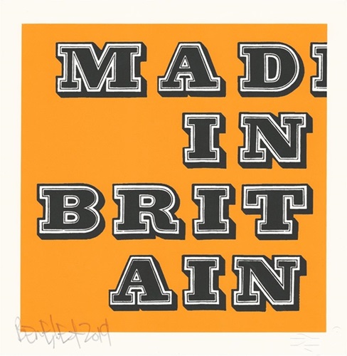 Mad In Britain (Orange) by Ben Eine