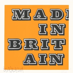 Mad In Britain (Orange) by Ben Eine
