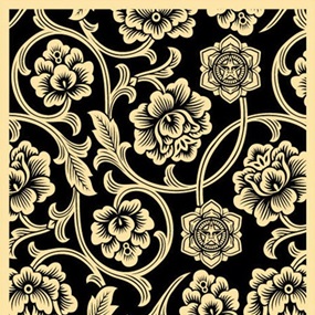 Flower Vine (Black) by Shepard Fairey