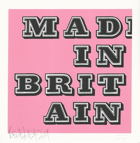 Mad In Britain (Pink) by Ben Eine