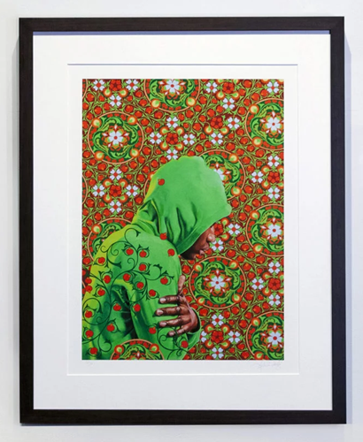 Head Of A Young Girl Veiled With Flowers (First Edition) by Kehinde Wiley