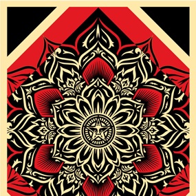 Lotus Diamond (Red) by Shepard Fairey