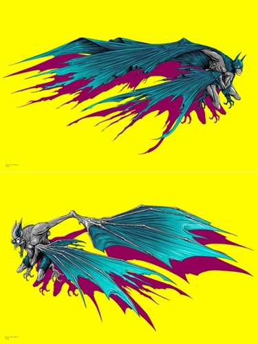 Batman / Man Bat  by Alex Pardee