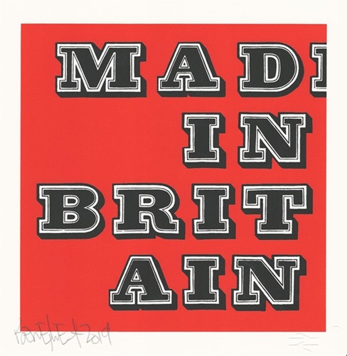 Mad In Britain (Red) by Ben Eine