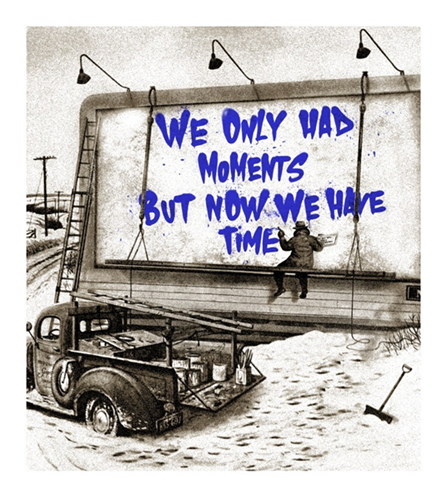 Now Is The Time (Blue) by Mr Brainwash