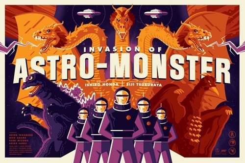 Invasion Of Astro-Monster  by Tom Whalen