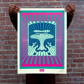 Op-Art Icon (Aqua) by Shepard Fairey