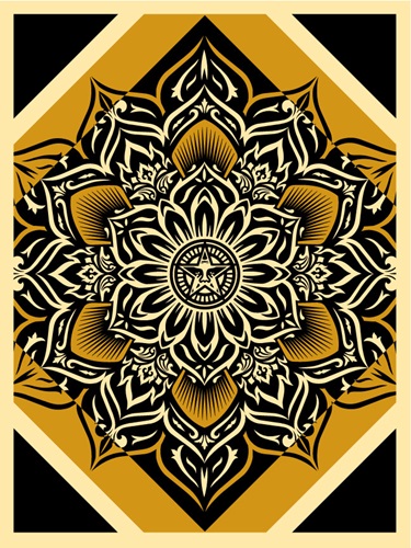 Lotus Diamond (Gold) by Shepard Fairey