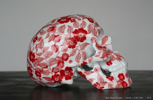 Skull Fleurs (Rouge) by NooN