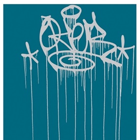 Chrome Drippy Tag (Teal) by Oker