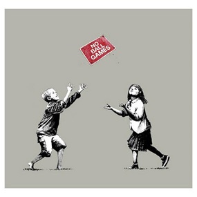 No Ball Games (Grey) by Banksy