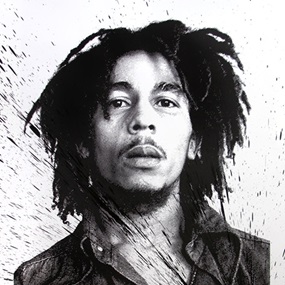 Happy Birthday Bob Marley - Buffalo Soldier (Black Splash) by Mr Brainwash