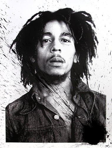 Happy Birthday Bob Marley - Buffalo Soldier (Black Splash) by Mr Brainwash
